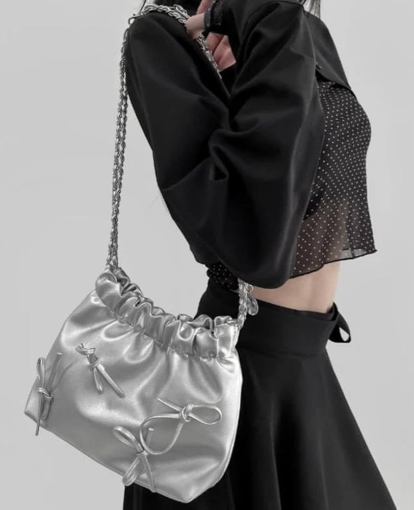 Amazon.co.jp: レディース バッグ チェーンショルダーバッグ リボン